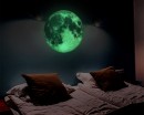 Full Moon Sticker, Glow in the Dark Moon Decal, Lunar Wall Sticker